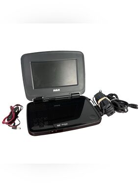 RCA Portable DVD Player 7" Dolby Digital DRC99371EB w/ 2 Adapters Fully Tested